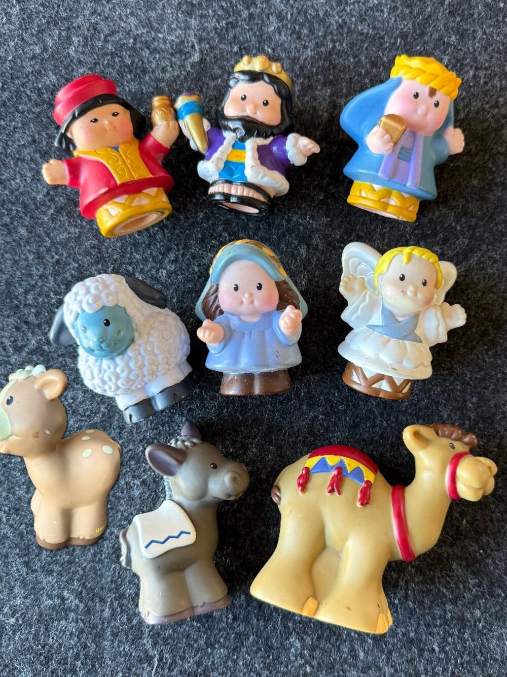 Fisher Price Little People Nativity Lot Mary Angel Wise Men Animals